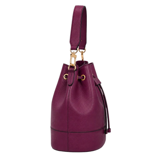 Vixra Selene Plum Classic Everyday Bucket Bag