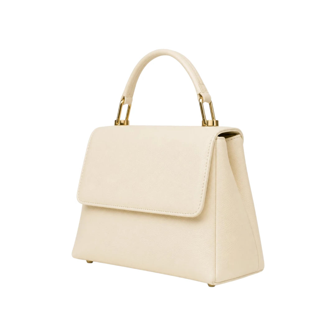 Vixra Celeste Ivory Classic Elegant Fashion Handbag