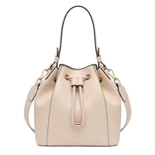 Vixra Elowen Beige Classic Everyday Bucket Bag