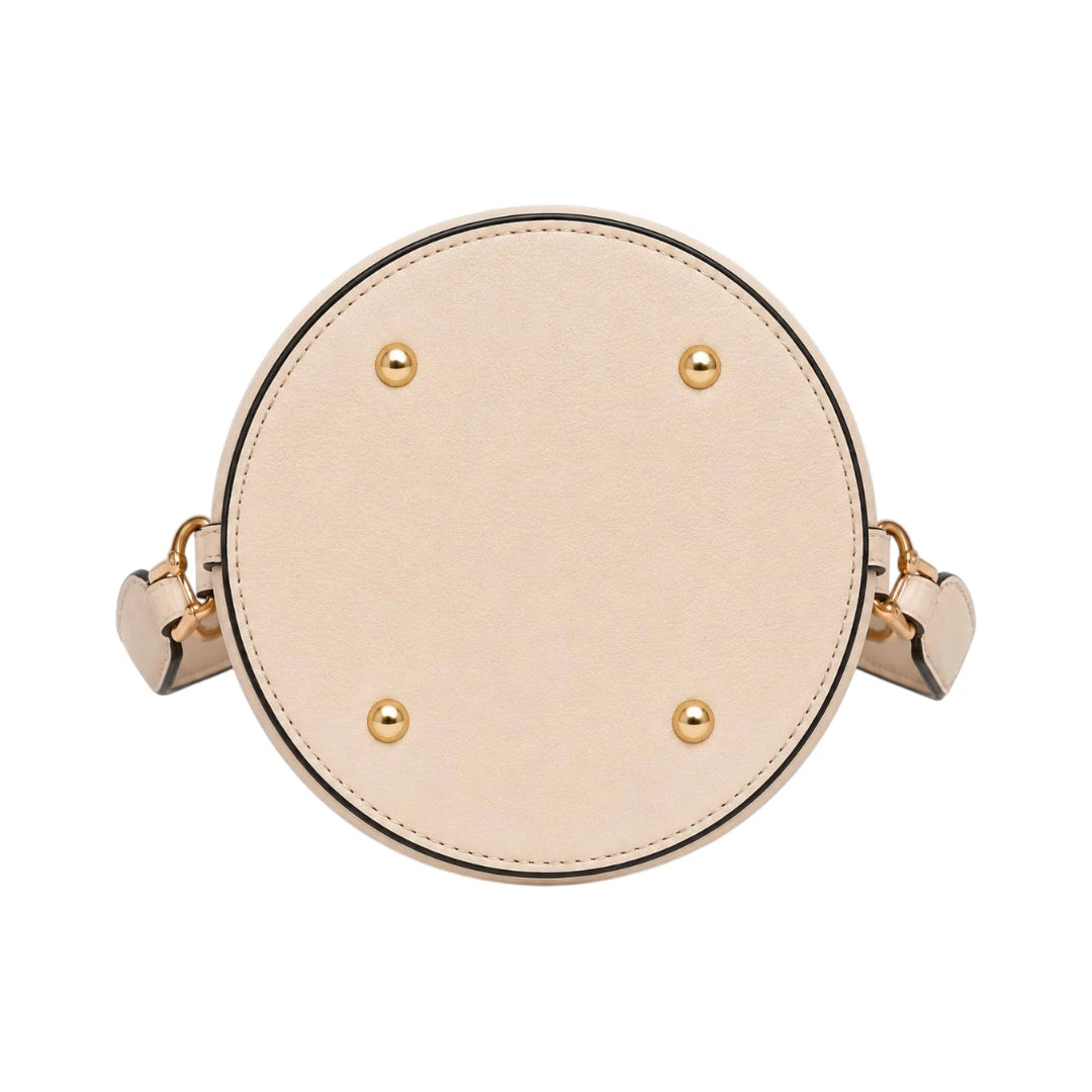 Vixra Elowen Beige Classic Everyday Bucket Bag