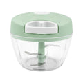 Vixra Manual Hand-Pull Vegetable Chopper - 4-Blade Food Processor (Pastel Green)