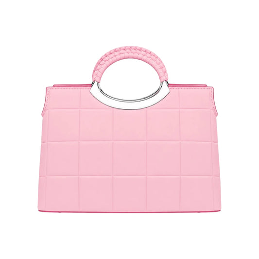 Vixra Rosalie Pink Modern Quilted Fashion Handbag