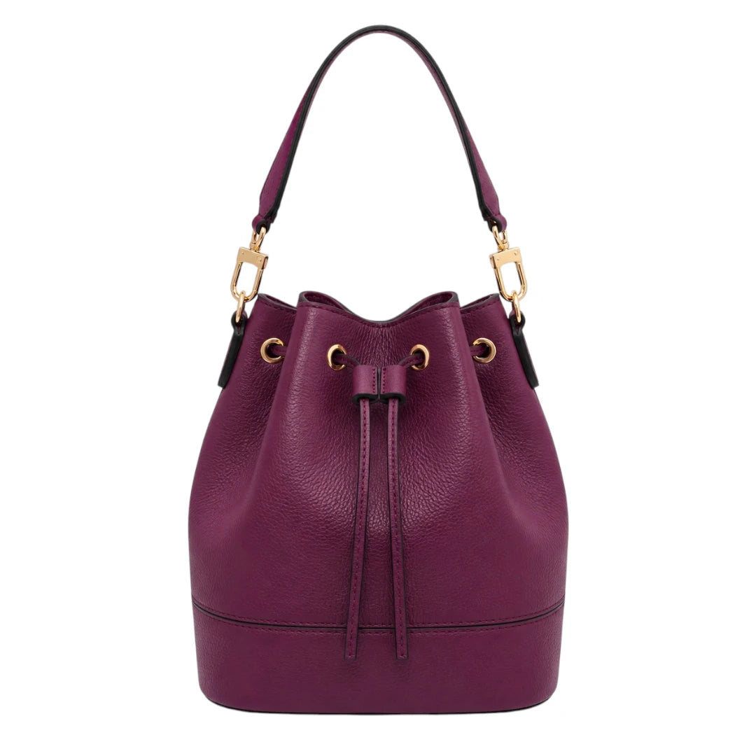 Vixra Selene Plum Classic Everyday Bucket Bag