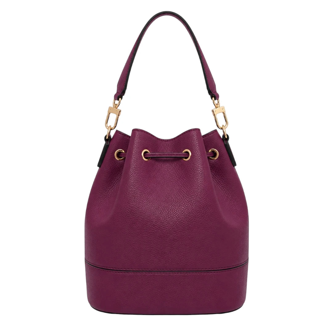 Vixra Selene Plum Classic Everyday Bucket Bag
