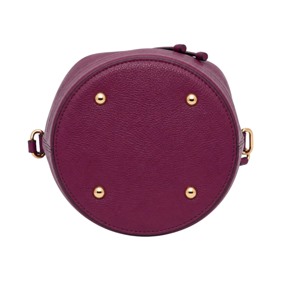 Vixra Selene Plum Classic Everyday Bucket Bag
